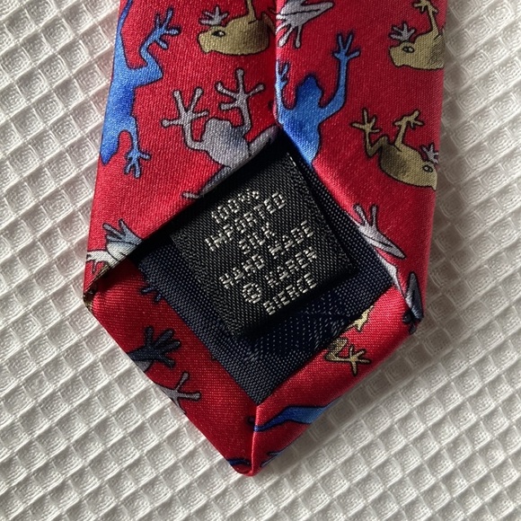 The Nature Conservancy Mens Necktie Maki Frog Accessory Office Work Preservation - Picture 4 of 5